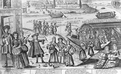 The Sad Embarkation of the Prostitutes of Paris to the French Colonies of New Orleans and their Farewells to their Doctors, Apothecaries and Lovers